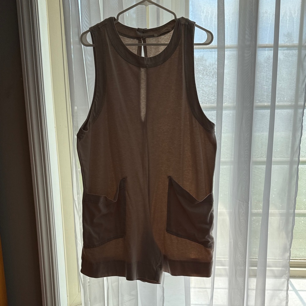 Sleeveless Tan Women's romper